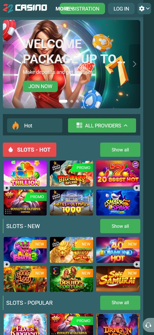 22Casino screenshot 1