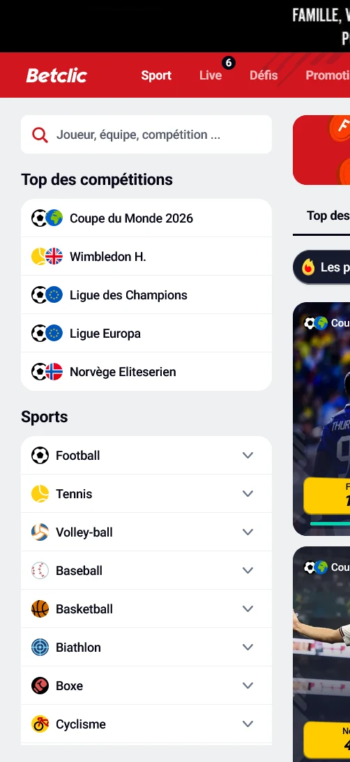 Betclic screenshot 1