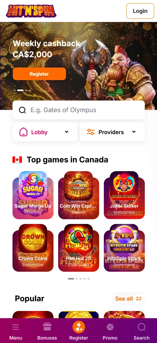 Hitnspin screenshot 1