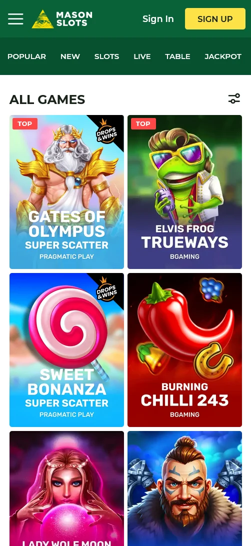 Masonslots screenshot 1