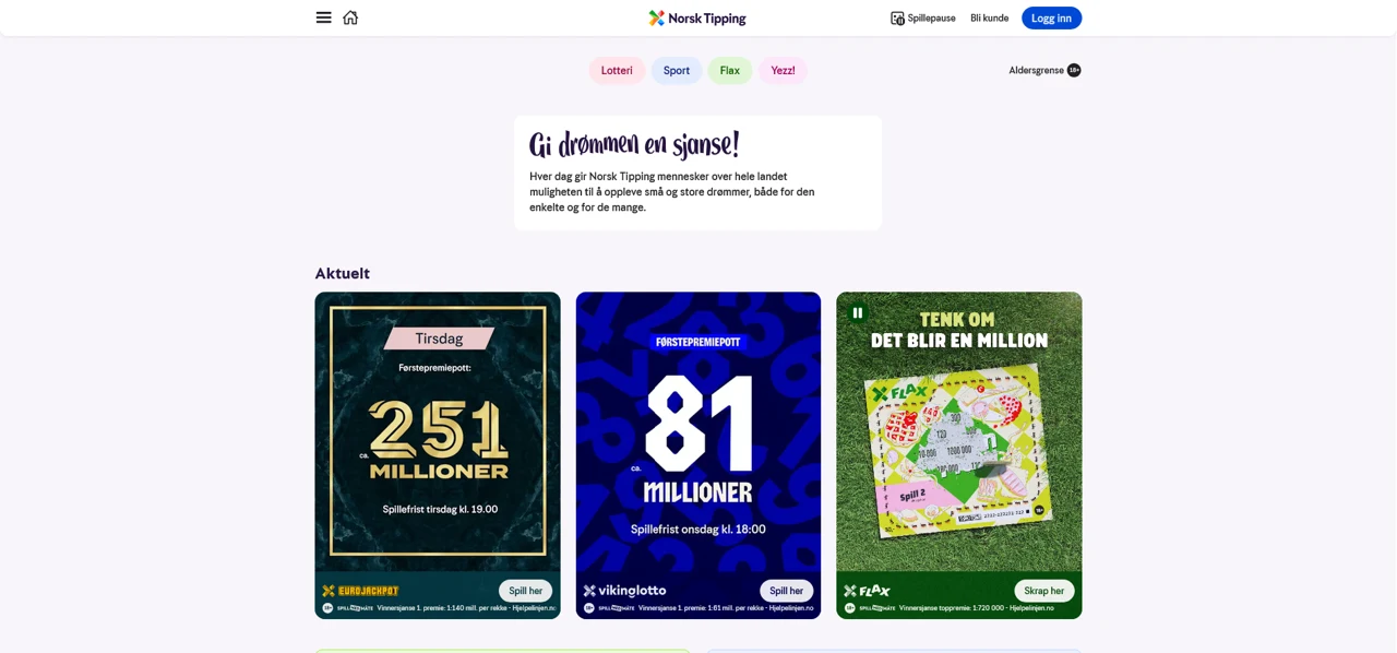 NorskTipping screenshot 2