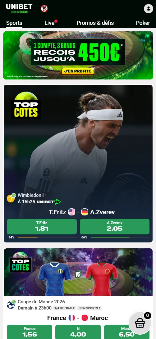 Unibet screenshot 1