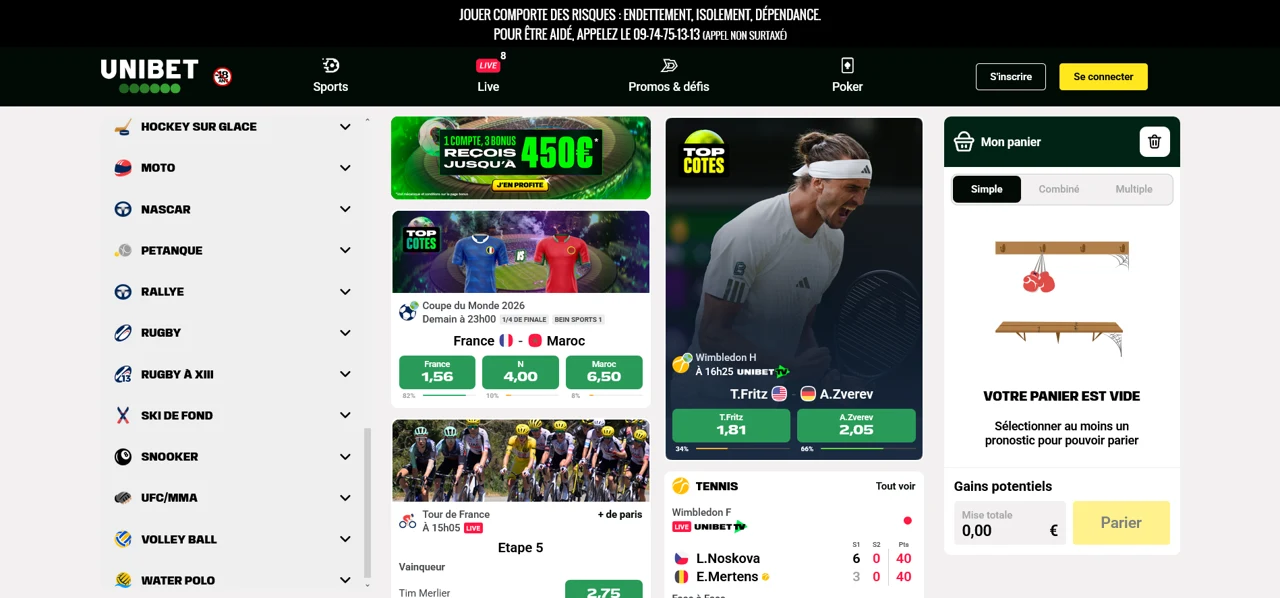 Unibet screenshot 2