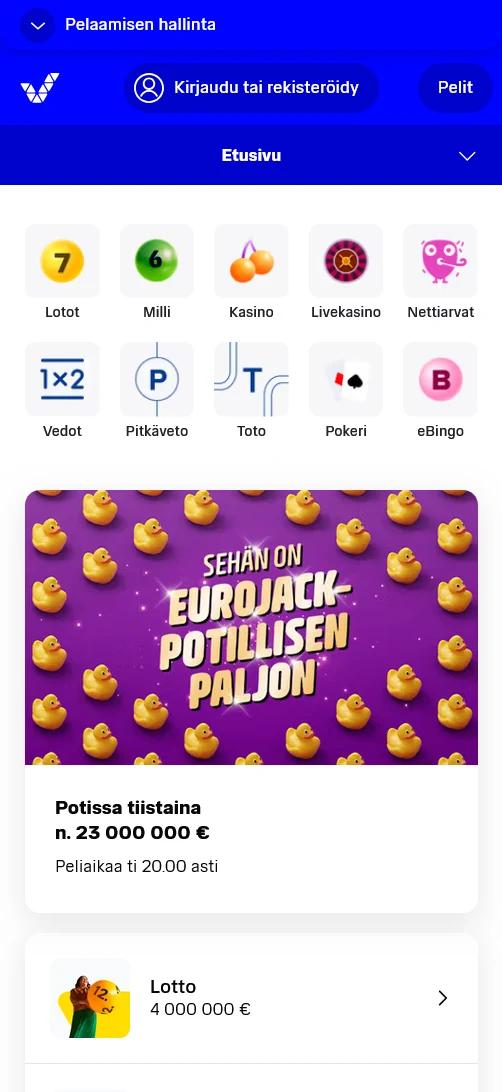 Veikkaus screenshot 1