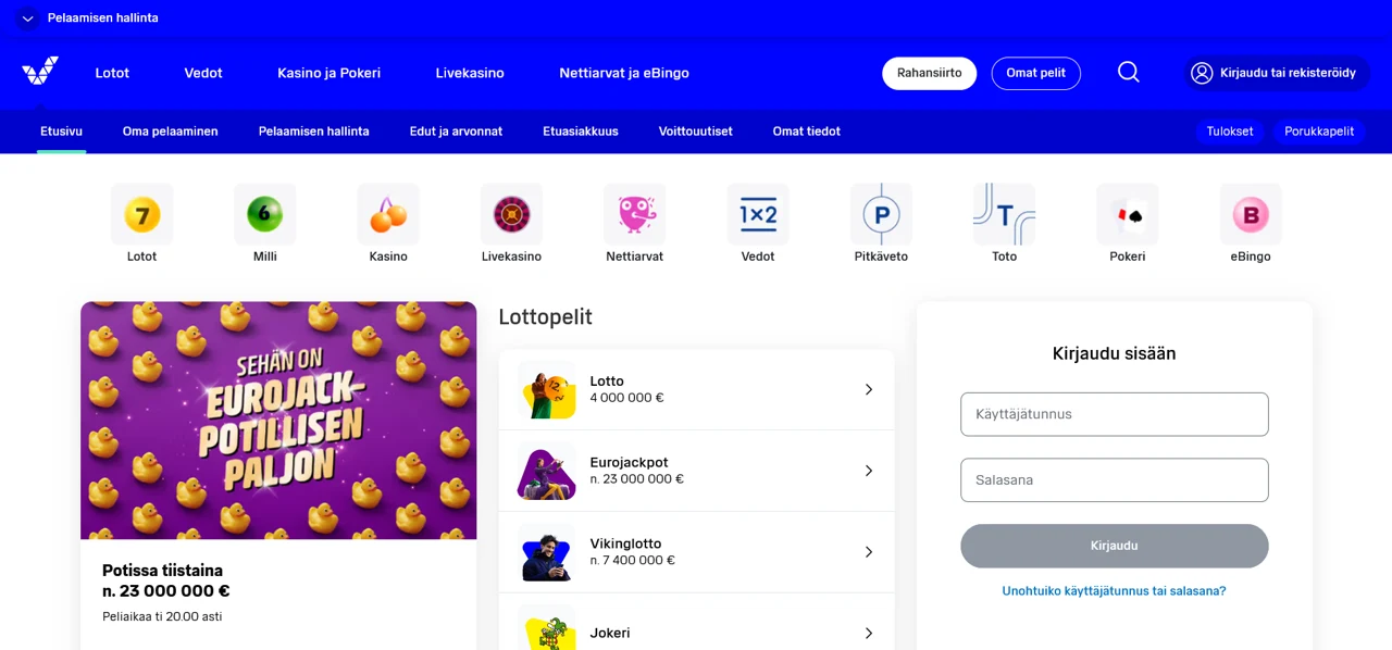Veikkaus screenshot 2