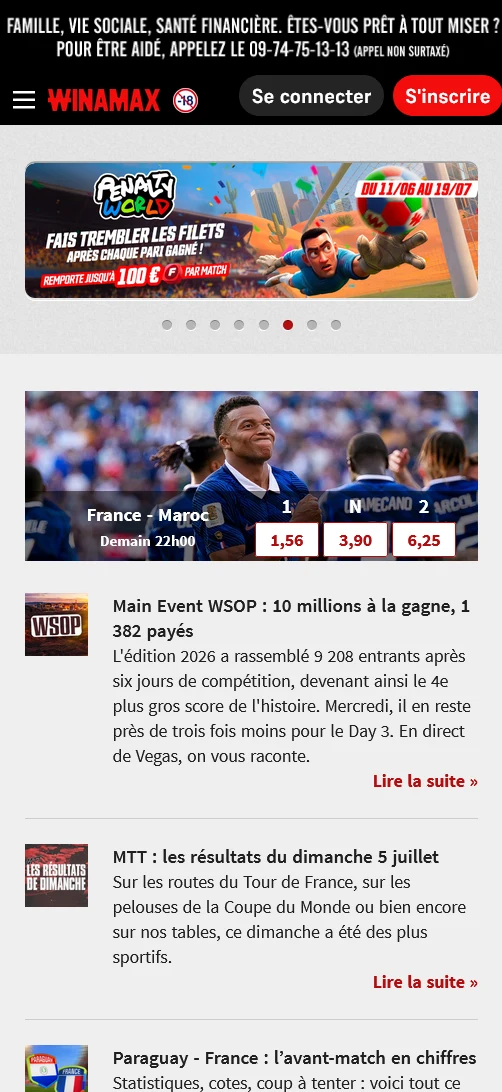 Winamax screenshot 1
